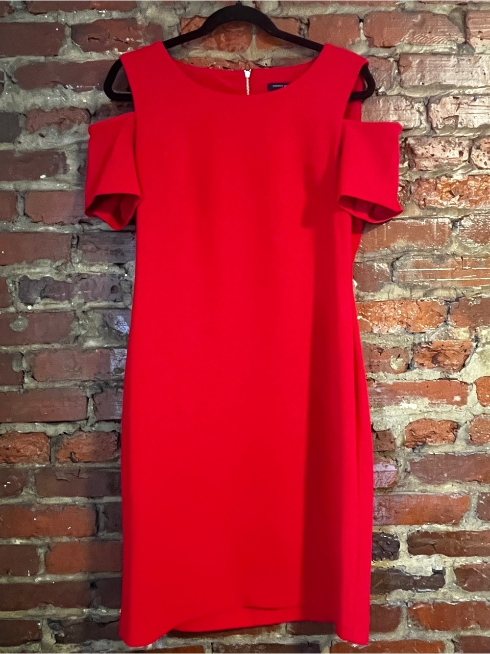 Tommy Hilfiger Dress, Red Cold-Shoulder Midi Dress
